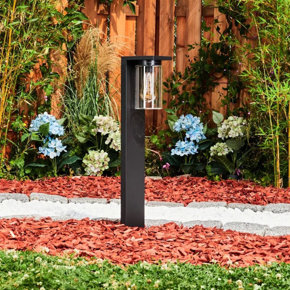 Borne Lumineuse Foley Noir, 1 Lumiere