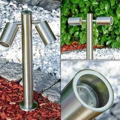 Borne Lumineuse Froslev Led Chrome, 2 Lumieres