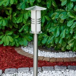 Borne Lumineuse Fukuoka Argente, 1 Lumiere