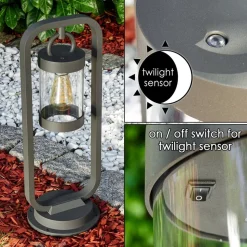 Borne Lumineuse Fulham Anthracite, 1 Lumiere