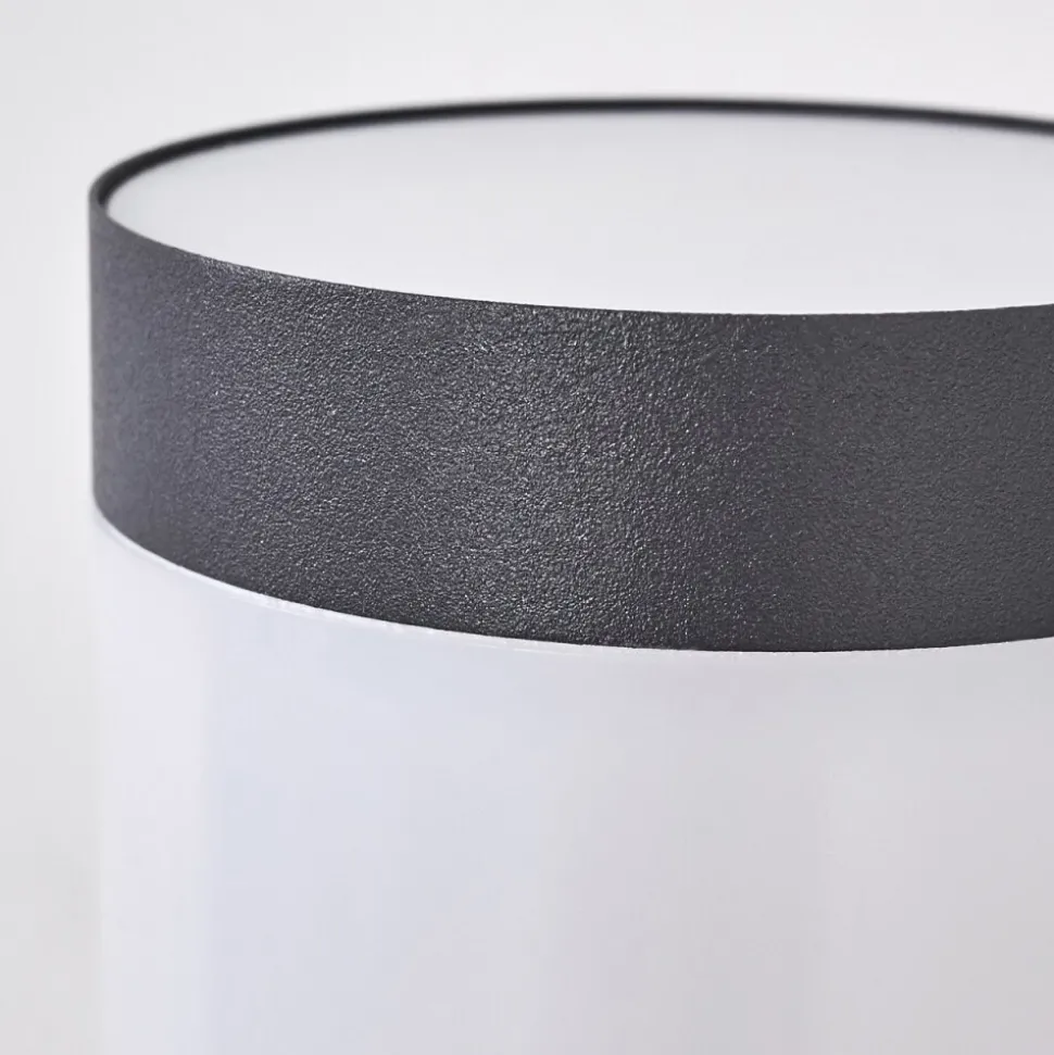 Borne Lumineuse Gaborone Anthracite, 1 Lumiere, Detecteur De Mouvement