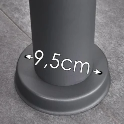 Borne Lumineuse Gaborone Anthracite, 1 Lumiere, Detecteur De Mouvement