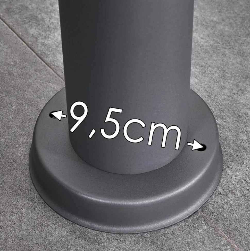 Borne Lumineuse Gaborone Anthracite, 1 Lumiere, Detecteur De Mouvement