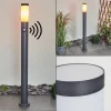 Borne Lumineuse Gaborone Anthracite, 1 Lumiere, Detecteur De Mouvement