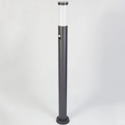 Borne Lumineuse Gaborone Anthracite, 1 Lumiere, Detecteur De Mouvement