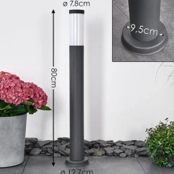 Borne Lumineuse Gaborone Anthracite, 1 Lumiere