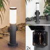 Borne Lumineuse Gaborone Anthracite, 1 Lumiere