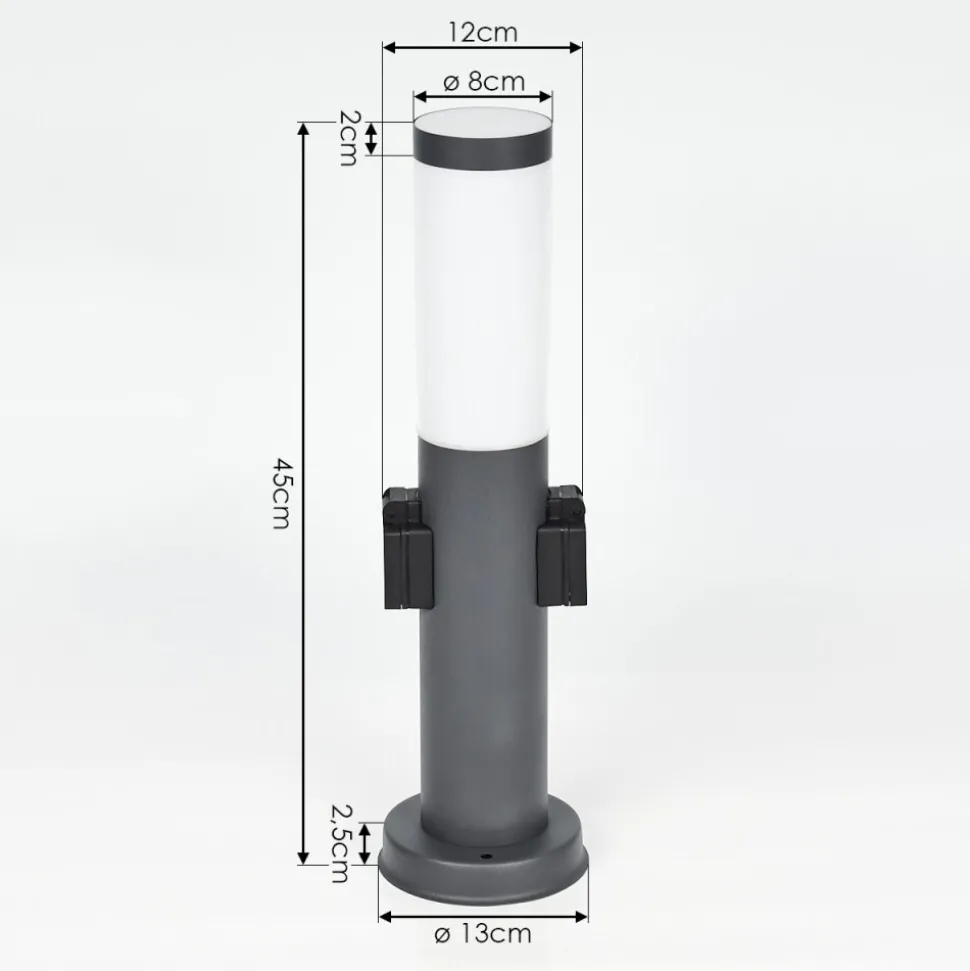 Borne Lumineuse Gaborone Anthracite, 1 Lumiere
