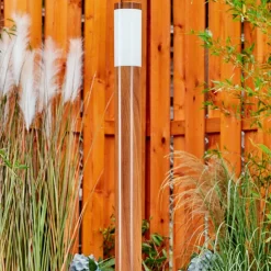 Borne Lumineuse Gaborone Brun, Couleur Bois, 1 Lumiere