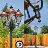 Borne Lumineuse Gascon Noir, 3 Lumieres