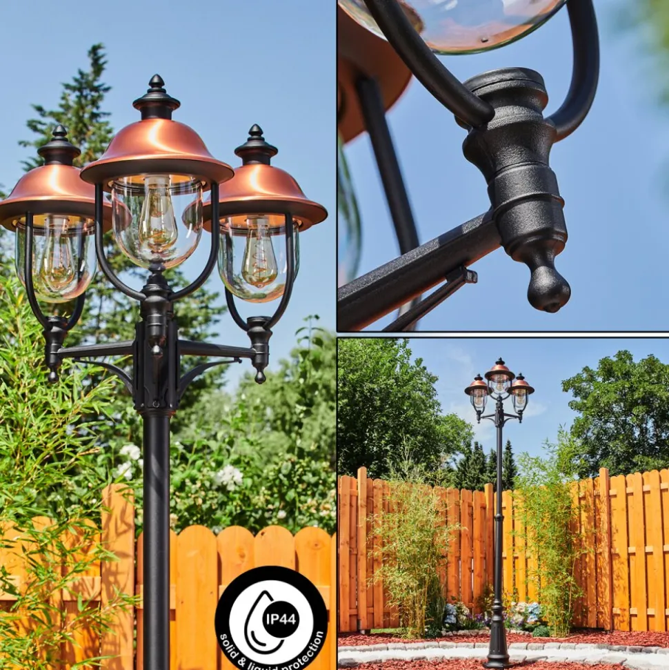 Borne Lumineuse Gascon Noir, 3 Lumieres