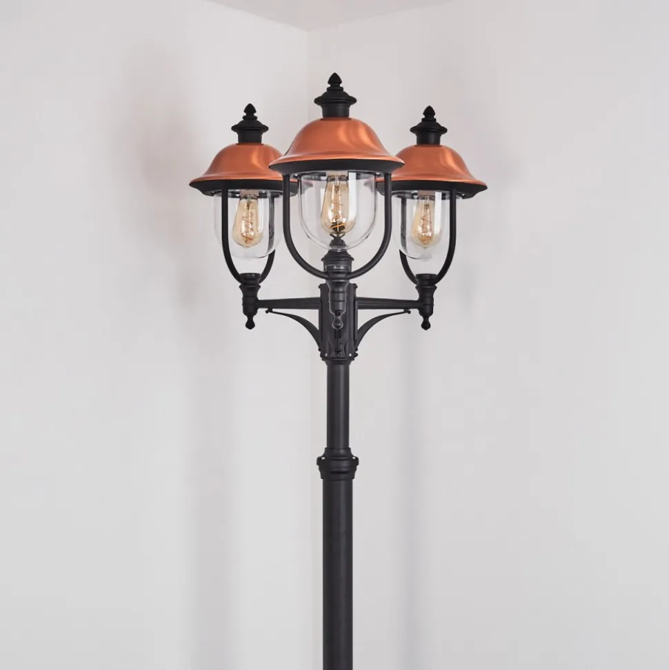 Borne Lumineuse Gascon Noir, 3 Lumieres