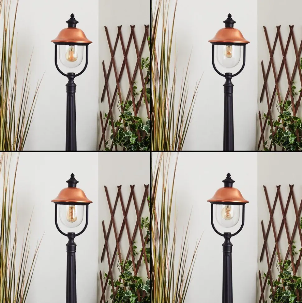 Borne Lumineuse Gascon Noir, 1 Lumiere