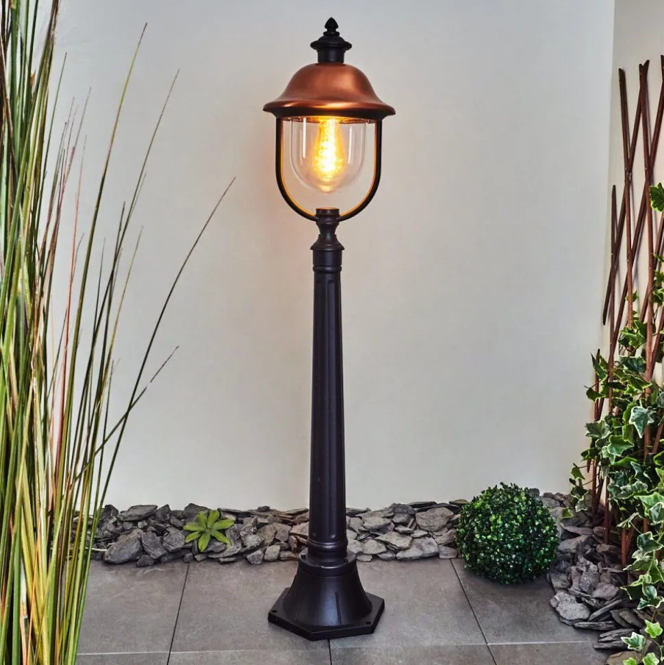 Borne Lumineuse Gascon Noir, 1 Lumiere