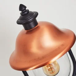 Borne Lumineuse Gascon Noir, 1 Lumiere