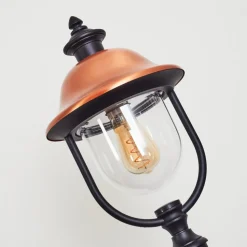Borne Lumineuse Gascon Noir, 1 Lumiere