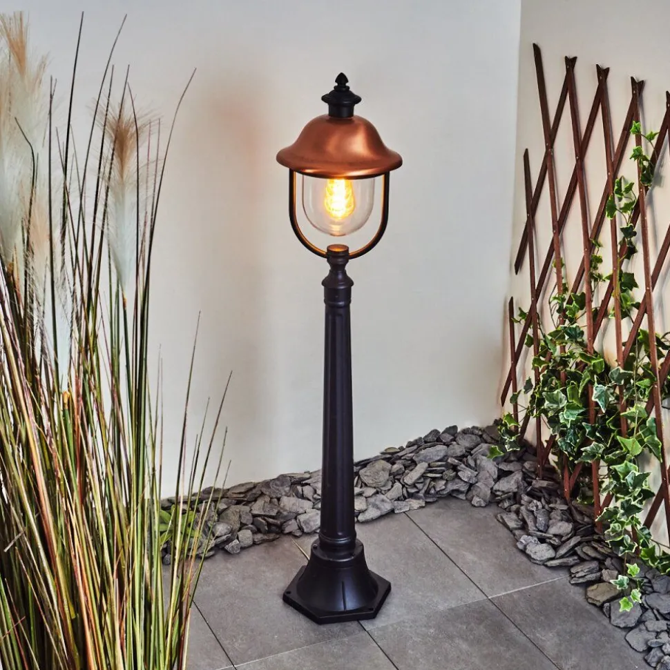Borne Lumineuse Gascon Noir, 1 Lumiere