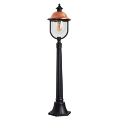 Borne Lumineuse Gascon Noir, 1 Lumiere