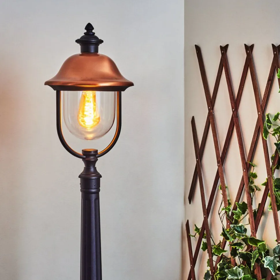 Borne Lumineuse Gascon Noir, 1 Lumiere