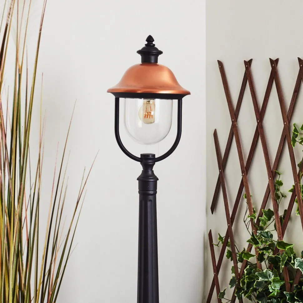 Borne Lumineuse Gascon Noir, 1 Lumiere