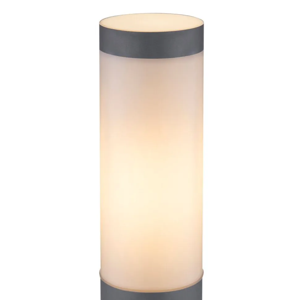 Borne Lumineuse Globo Boston Anthracite, 1 Lumiere, Detecteur De Mouvement