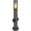 Borne Lumineuse Globo Boston Anthracite, 1 Lumiere, Detecteur De Mouvement