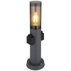 Borne Lumineuse Globo Boston Anthracite, 1 Lumiere