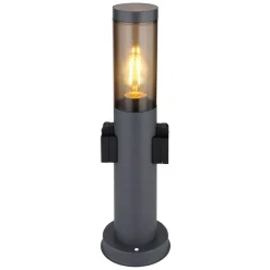 Borne Lumineuse Globo Boston Anthracite, 1 Lumiere