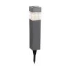 Borne Lumineuse Globo Solar Led Gris, 1 Lumiere