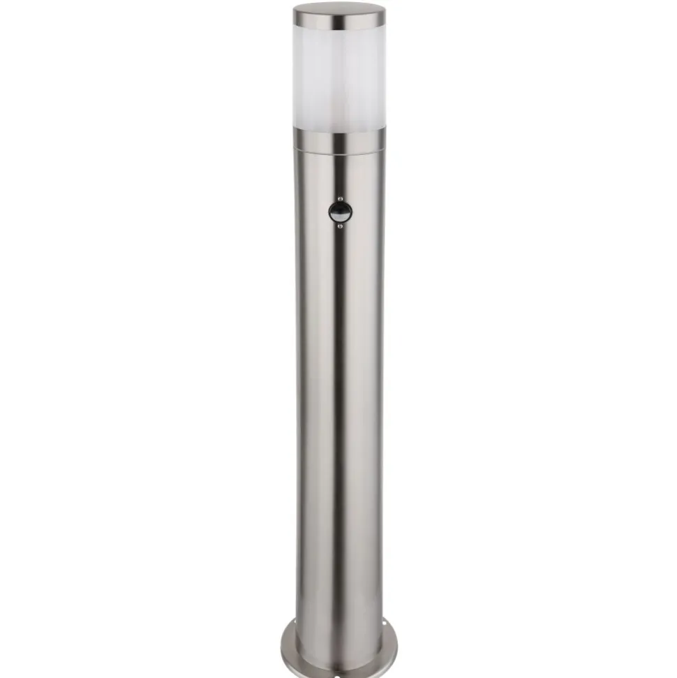 Borne Lumineuse Globo Xeloo Argente, 1 Lumiere, Detecteur De Mouvement
