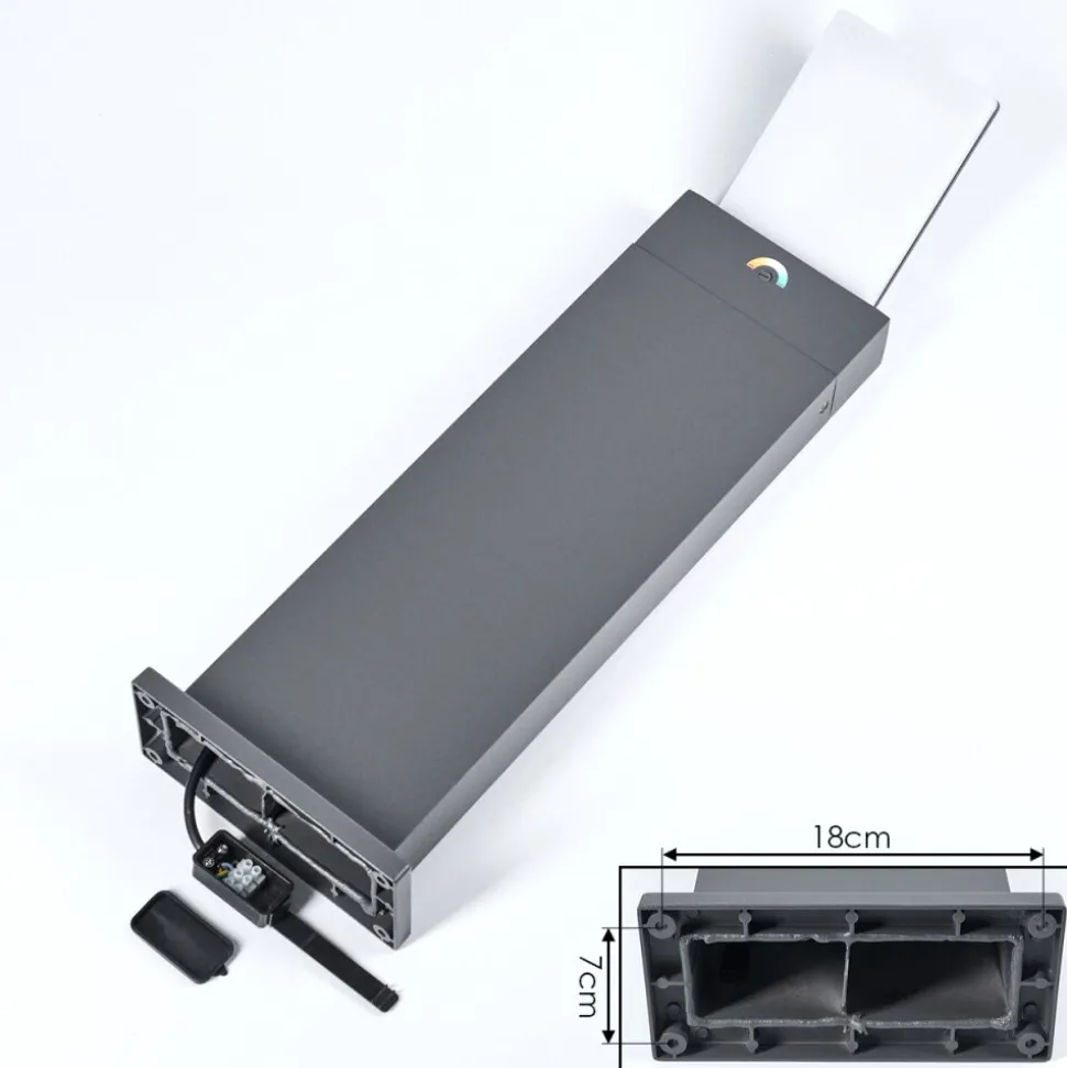 Borne Lumineuse Heraklion Led Anthracite, 1 Lumiere