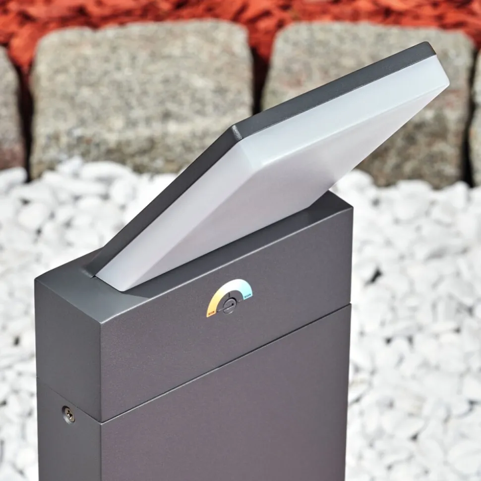 Borne Lumineuse Heraklion Led Anthracite, 1 Lumiere
