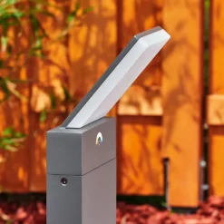 Borne Lumineuse Heraklion Led Anthracite, 1 Lumiere