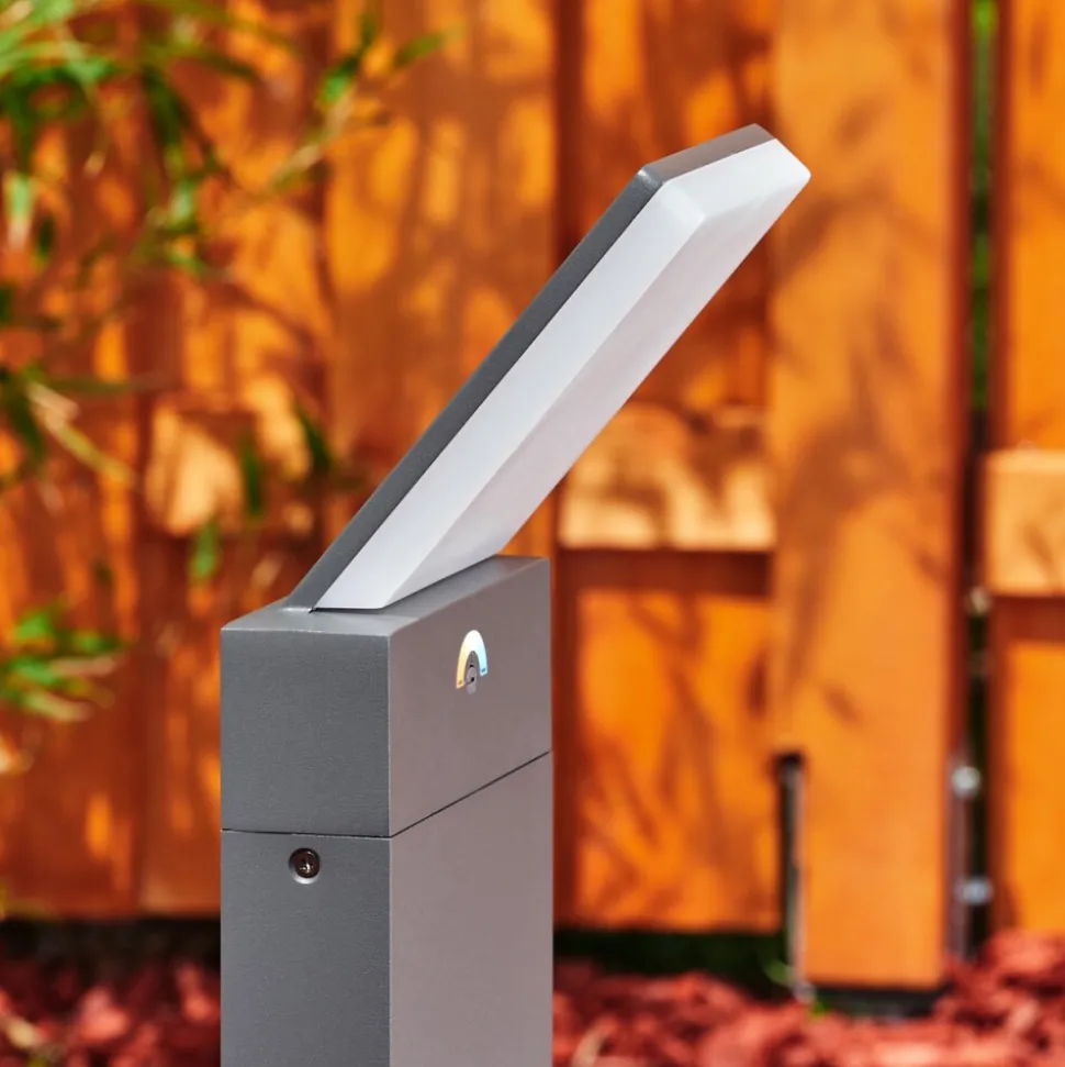 Borne Lumineuse Heraklion Led Anthracite, 1 Lumiere