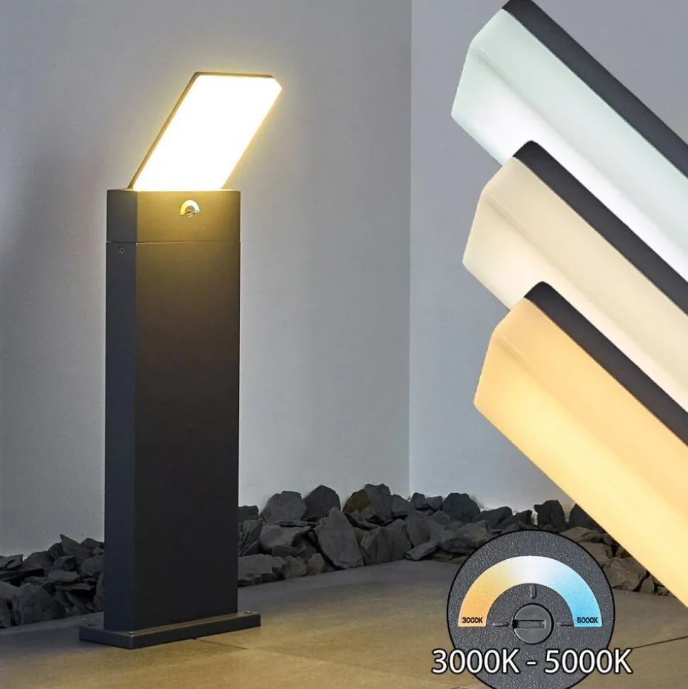 Borne Lumineuse Heraklion Led Anthracite, 1 Lumiere
