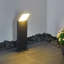 Borne Lumineuse Heraklion Led Anthracite, 1 Lumiere