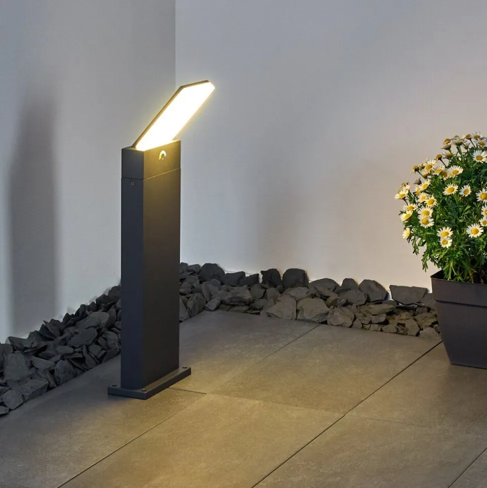 Borne Lumineuse Heraklion Led Anthracite, 1 Lumiere