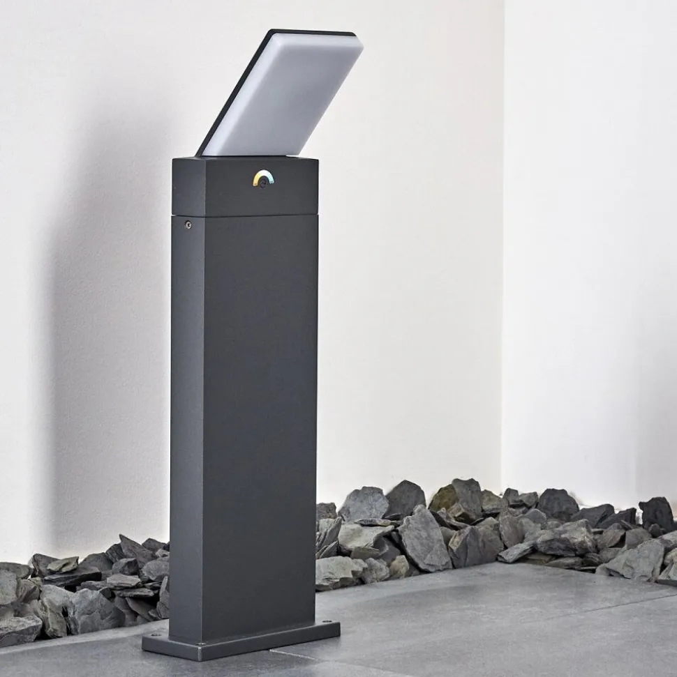 Borne Lumineuse Heraklion Led Anthracite, 1 Lumiere