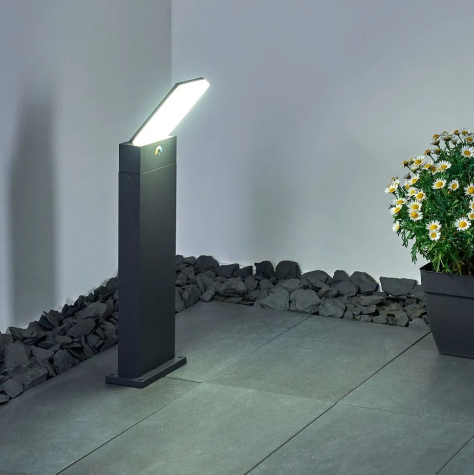 Borne Lumineuse Heraklion Led Anthracite, 1 Lumiere
