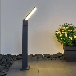 Borne Lumineuse Heraklion Led Anthracite, 1 Lumiere
