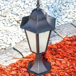 Borne Lumineuse Hongkong Frost Noir, 1 Lumiere