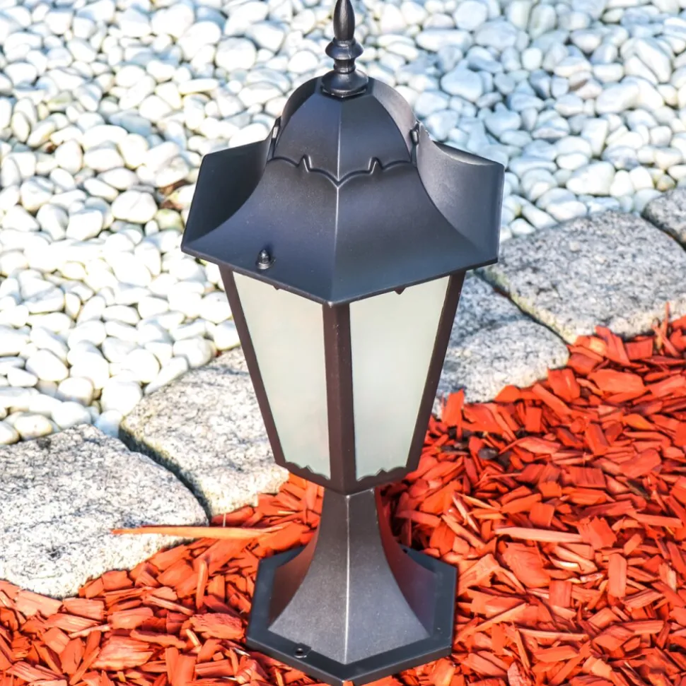 Borne Lumineuse Hongkong Frost Noir, 1 Lumiere