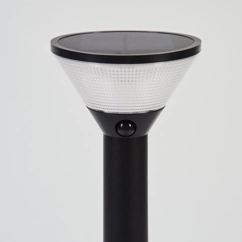 Borne Lumineuse Joennierni Led Noir, 1 Lumiere, Detecteur De Mouvement, Changeur De Couleurs