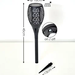 Borne Lumineuse Joinville Led Noir, 1 Lumiere