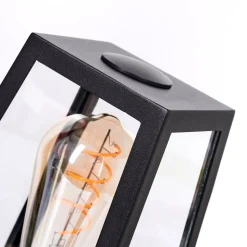 Borne Lumineuse Juanico Noir, 1 Lumiere