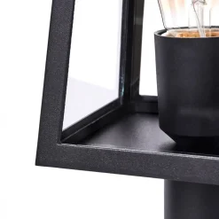 Borne Lumineuse Juanico Noir, 1 Lumiere