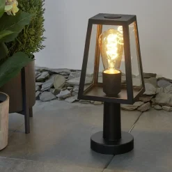 Borne Lumineuse Juanico Noir, 1 Lumiere