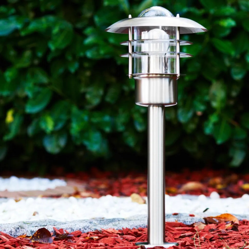 Borne Lumineuse Juva Acier Inoxydable, 1 Lumiere