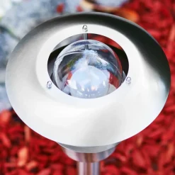 Borne Lumineuse Juva Acier Inoxydable, 1 Lumiere