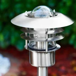 Borne Lumineuse Juva Acier Inoxydable, 1 Lumiere